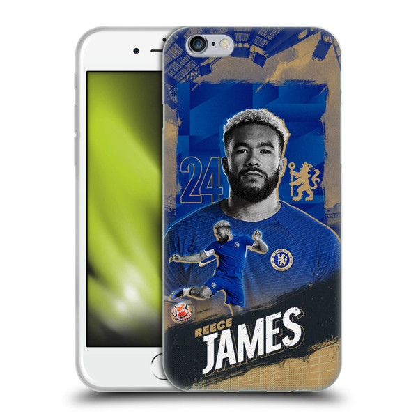 Chelsea Football Club 2023/24 First Team Reece James Soft Gel Case for Apple iPhone 6 / iPhone 6s