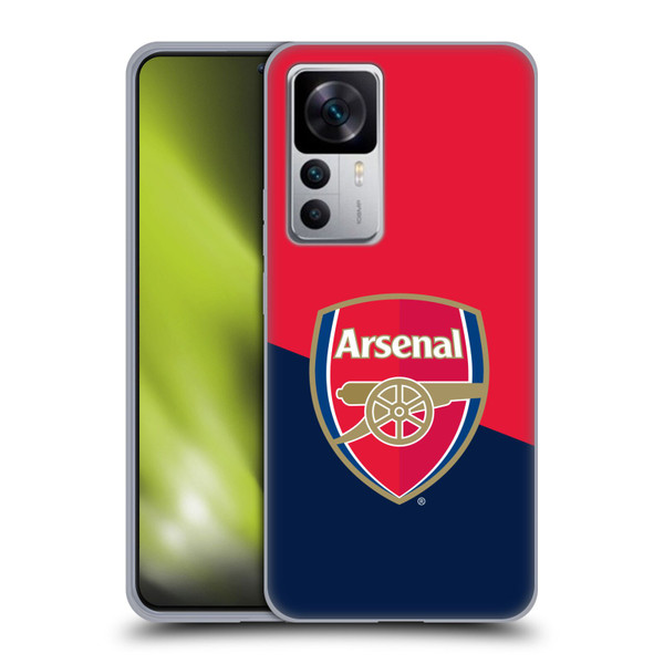 Arsenal FC Crest 2 Red & Blue Logo Soft Gel Case for Xiaomi 12T 5G / 12T Pro 5G / Redmi K50 Ultra 5G