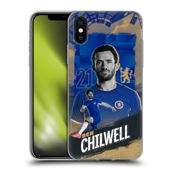 Chelsea Football Club 2023/24 First Team Ben Chilwell Soft Gel Case for Apple iPhone X / iPhone XS