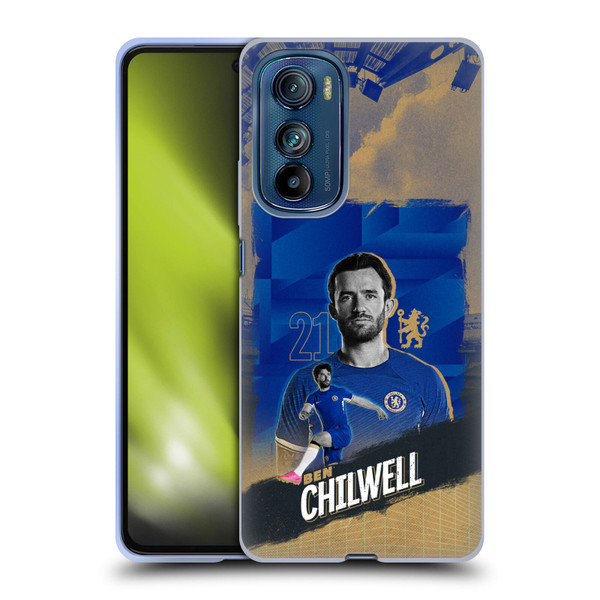 Chelsea Football Club 2023/24 First Team Ben Chilwell Soft Gel Case for Motorola Edge 30