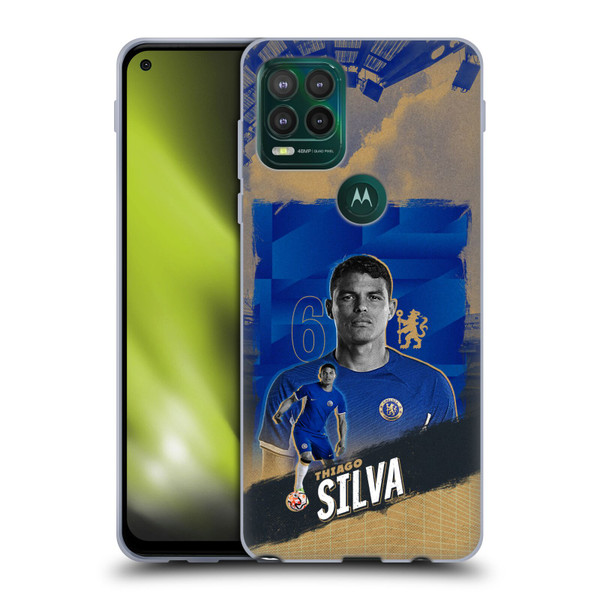 Chelsea Football Club 2023/24 First Team Thiago Silva Soft Gel Case for Motorola Moto G Stylus 5G 2021