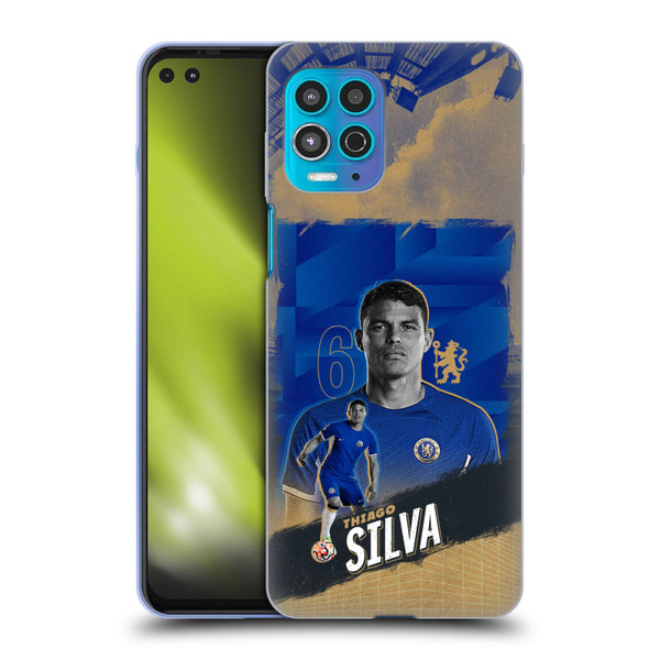 Chelsea Football Club 2023/24 First Team Thiago Silva Soft Gel Case for Motorola Moto G100