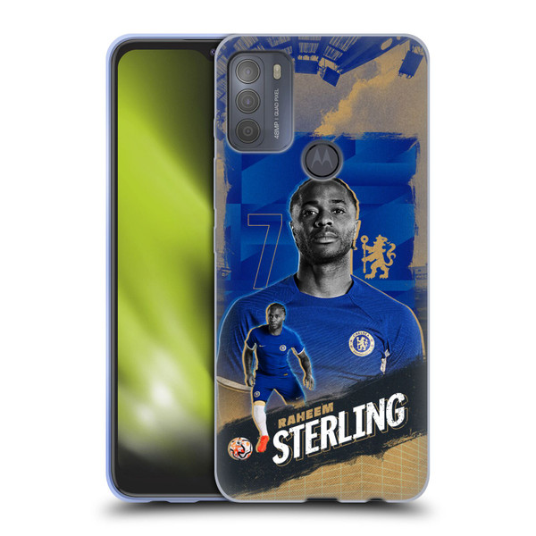 Chelsea Football Club 2023/24 First Team Raheem Sterling Soft Gel Case for Motorola Moto G50