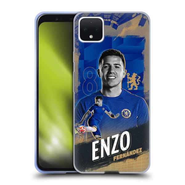 Chelsea Football Club 2023/24 First Team Enzo Fernández Soft Gel Case for Google Pixel 4 XL