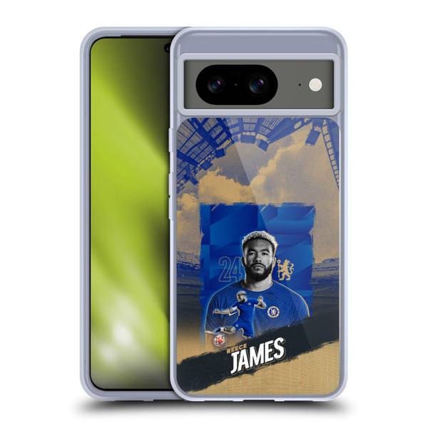 Chelsea Football Club 2023/24 First Team Reece James Soft Gel Case for Google Pixel 8