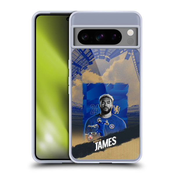 Chelsea Football Club 2023/24 First Team Reece James Soft Gel Case for Google Pixel 8 Pro