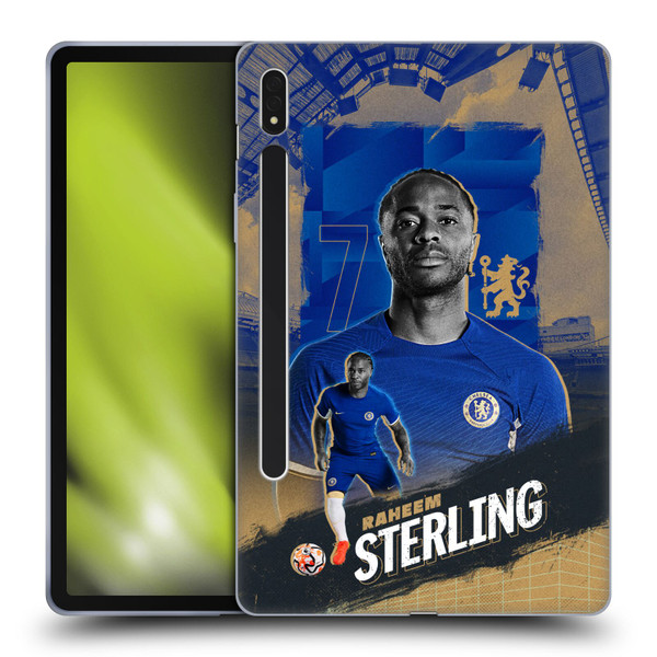 Chelsea Football Club 2023/24 First Team Raheem Sterling Soft Gel Case for Samsung Galaxy Tab S8