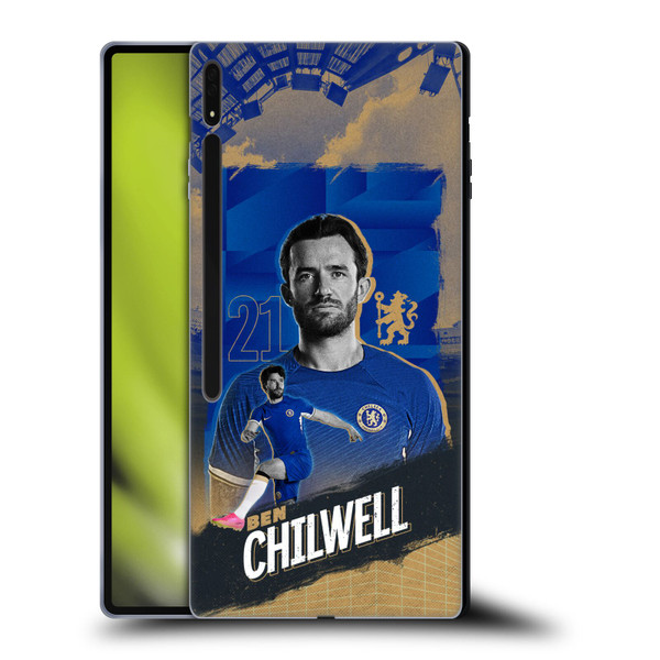Chelsea Football Club 2023/24 First Team Ben Chilwell Soft Gel Case for Samsung Galaxy Tab S8 Ultra