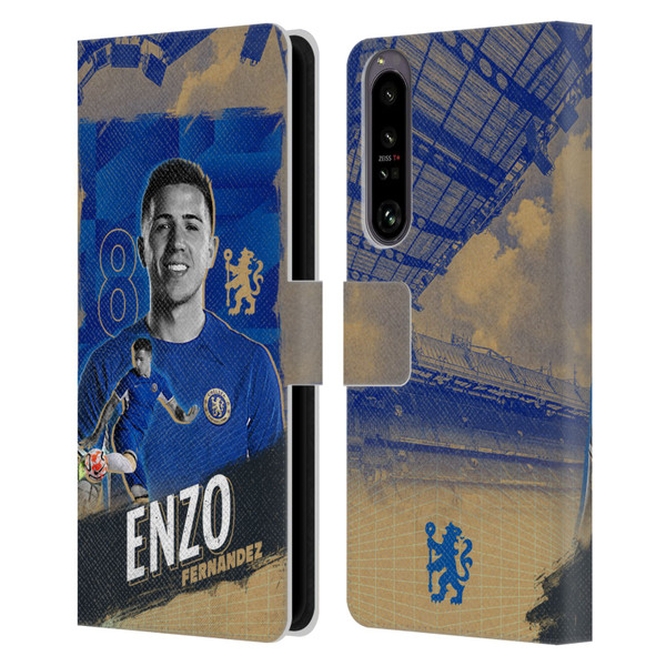 Chelsea Football Club 2023/24 First Team Enzo Fernández Leather Book Wallet Case Cover For Sony Xperia 1 IV
