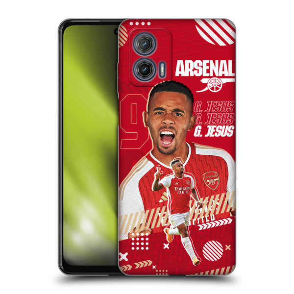 Arsenal FC 2023/24 First Team Gabriel Jesus Soft Gel Case for Motorola Moto G73 5G