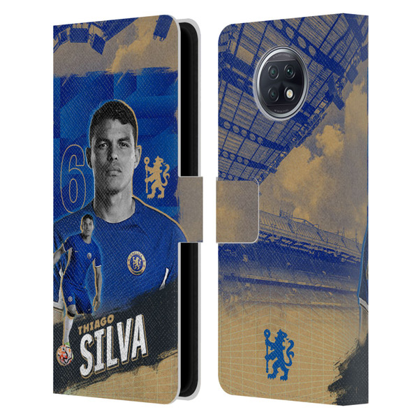 Chelsea Football Club 2023/24 First Team Thiago Silva Leather Book Wallet Case Cover For Xiaomi Redmi Note 9T 5G