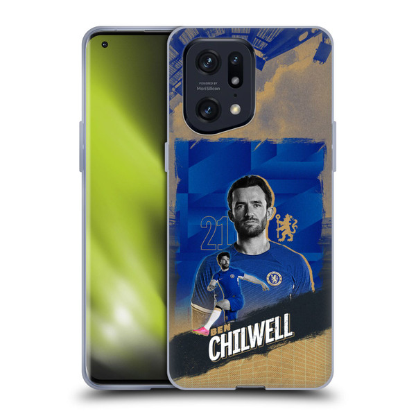 Chelsea Football Club 2023/24 First Team Ben Chilwell Soft Gel Case for OPPO Find X5 Pro