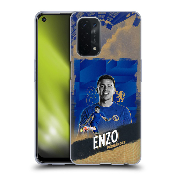 Chelsea Football Club 2023/24 First Team Enzo Fernández Soft Gel Case for OPPO A54 5G