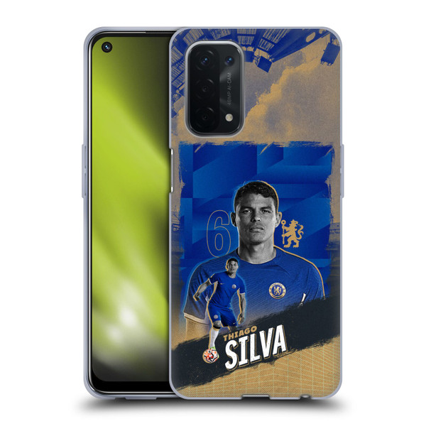 Chelsea Football Club 2023/24 First Team Thiago Silva Soft Gel Case for OPPO A54 5G