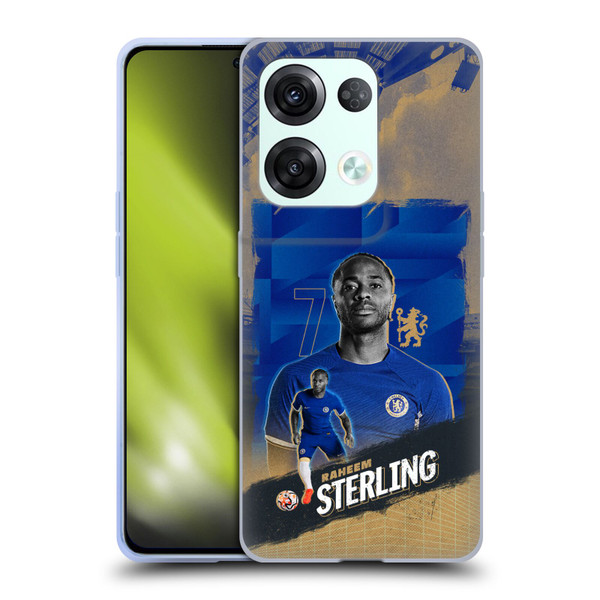 Chelsea Football Club 2023/24 First Team Raheem Sterling Soft Gel Case for OPPO Reno8 Pro