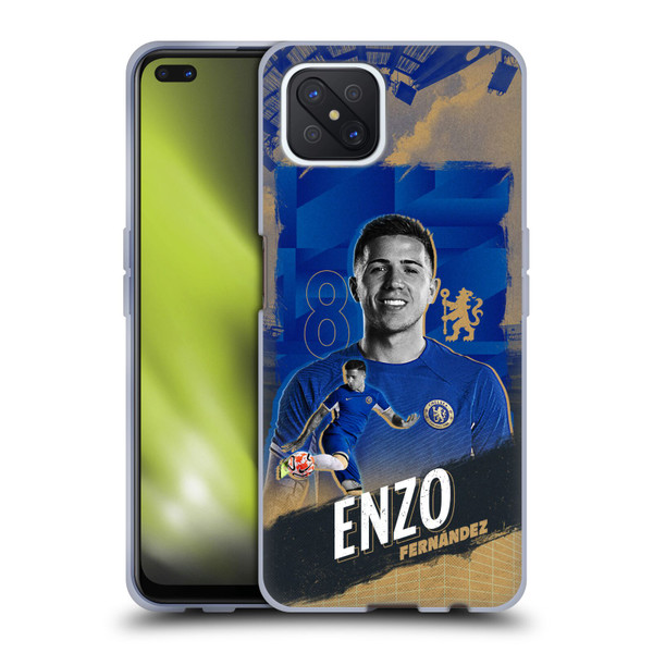 Chelsea Football Club 2023/24 First Team Enzo Fernández Soft Gel Case for OPPO Reno4 Z 5G