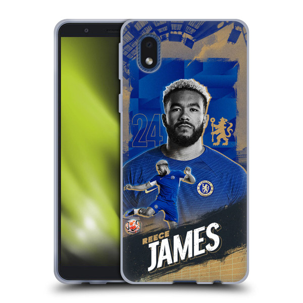 Chelsea Football Club 2023/24 First Team Reece James Soft Gel Case for Samsung Galaxy A01 Core (2020)