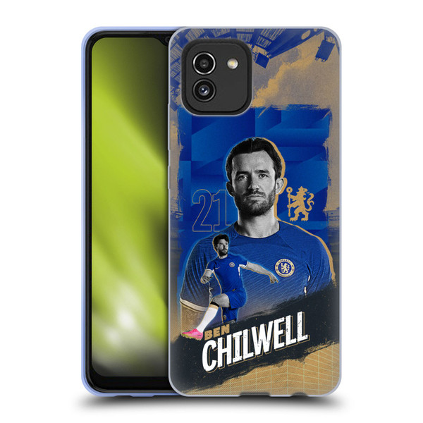 Chelsea Football Club 2023/24 First Team Ben Chilwell Soft Gel Case for Samsung Galaxy A03 (2021)