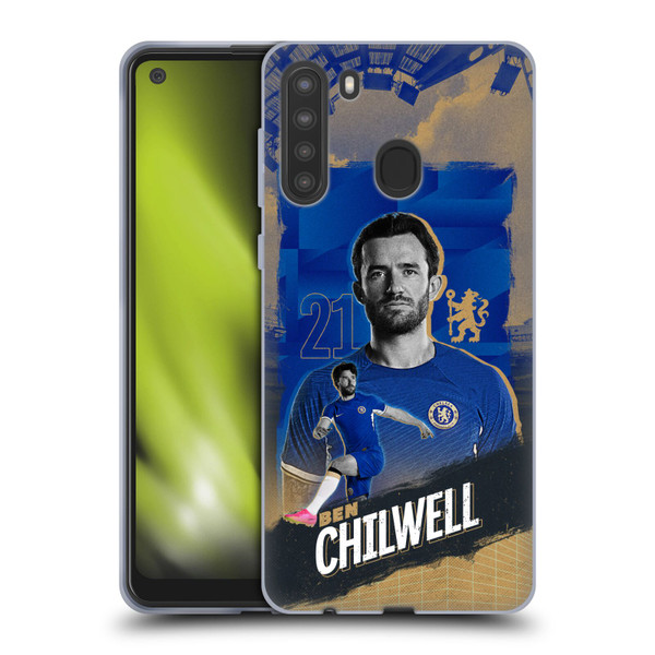 Chelsea Football Club 2023/24 First Team Ben Chilwell Soft Gel Case for Samsung Galaxy A21 (2020)