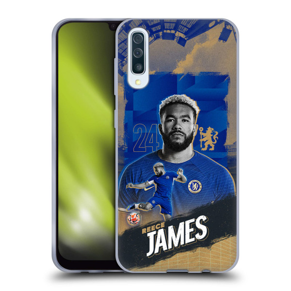 Chelsea Football Club 2023/24 First Team Reece James Soft Gel Case for Samsung Galaxy A50/A30s (2019)