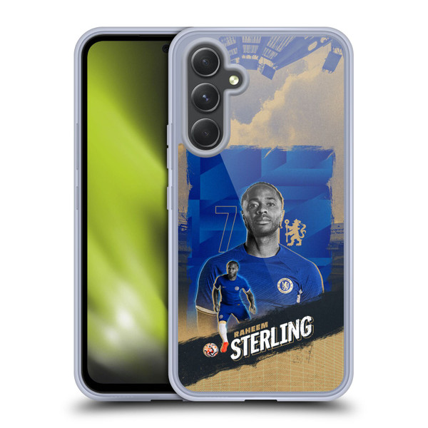 Chelsea Football Club 2023/24 First Team Raheem Sterling Soft Gel Case for Samsung Galaxy A54 5G