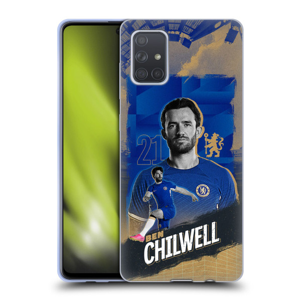Chelsea Football Club 2023/24 First Team Ben Chilwell Soft Gel Case for Samsung Galaxy A71 (2019)