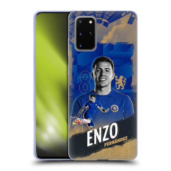 Chelsea Football Club 2023/24 First Team Enzo Fernández Soft Gel Case for Samsung Galaxy S20+ / S20+ 5G