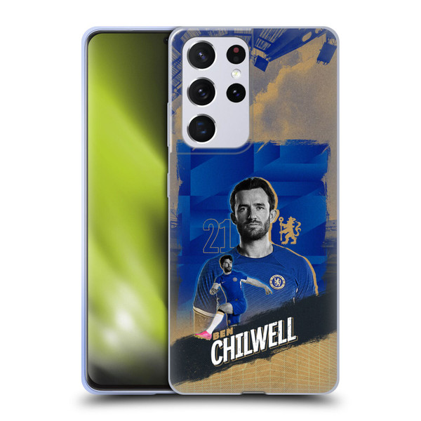 Chelsea Football Club 2023/24 First Team Ben Chilwell Soft Gel Case for Samsung Galaxy S21 Ultra 5G