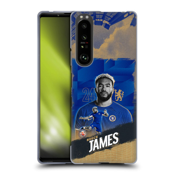 Chelsea Football Club 2023/24 First Team Reece James Soft Gel Case for Sony Xperia 1 III