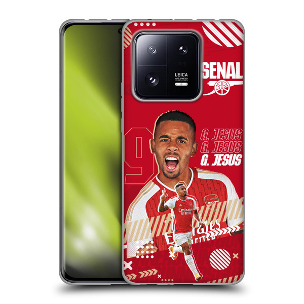 Arsenal FC 2023/24 First Team Gabriel Jesus Soft Gel Case for Xiaomi 13 Pro 5G