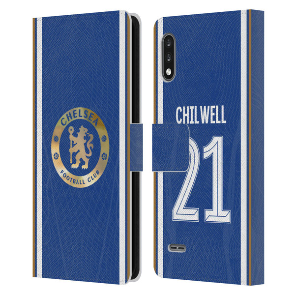 Chelsea Football Club 2023/24 Players Home Kit Ben Chilwell Leather Book Wallet Case Cover For LG K22