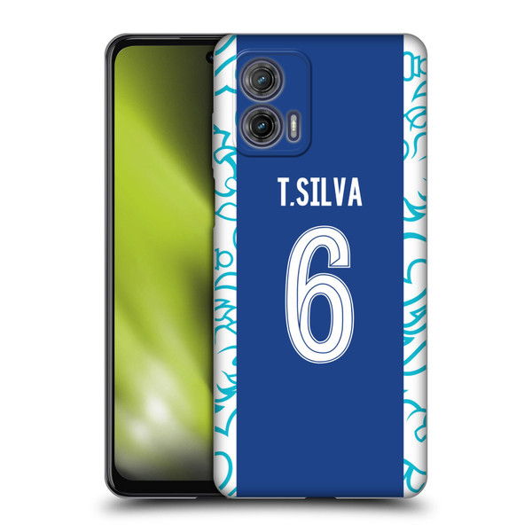 Chelsea Football Club 2022/23 Players Home Kit Thiago Silva Soft Gel Case for Motorola Moto G73 5G