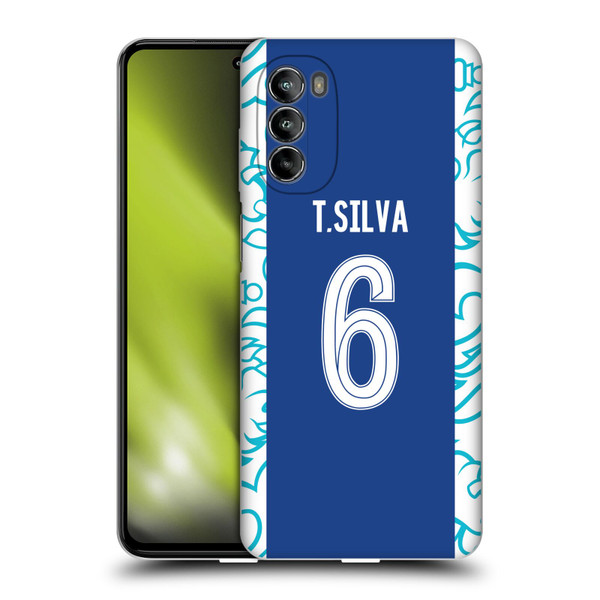 Chelsea Football Club 2022/23 Players Home Kit Thiago Silva Soft Gel Case for Motorola Moto G82 5G