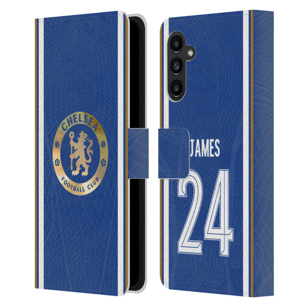 Chelsea Football Club 2023/24 Players Home Kit Reece James Leather Book Wallet Case Cover For Samsung Galaxy A13 5G (2021)