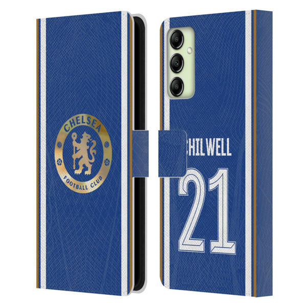 Chelsea Football Club 2023/24 Players Home Kit Ben Chilwell Leather Book Wallet Case Cover For Samsung Galaxy A14 5G
