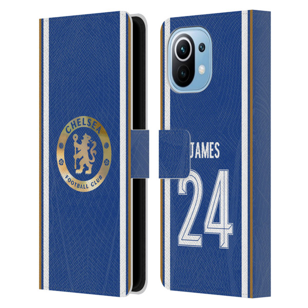 Chelsea Football Club 2023/24 Players Home Kit Reece James Leather Book Wallet Case Cover For Xiaomi Mi 11