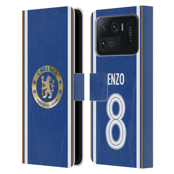 Chelsea Football Club 2023/24 Players Home Kit Enzo Fernández Leather Book Wallet Case Cover For Xiaomi Mi 11 Ultra