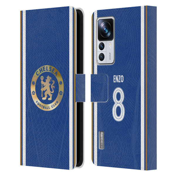 Chelsea Football Club 2023/24 Players Home Kit Enzo Fernández Leather Book Wallet Case Cover For Xiaomi 12T Pro