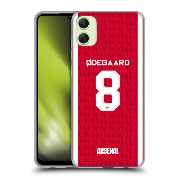 Arsenal FC 2023/24 Players Home Kit Martin Ødegaard Soft Gel Case for Samsung Galaxy A05
