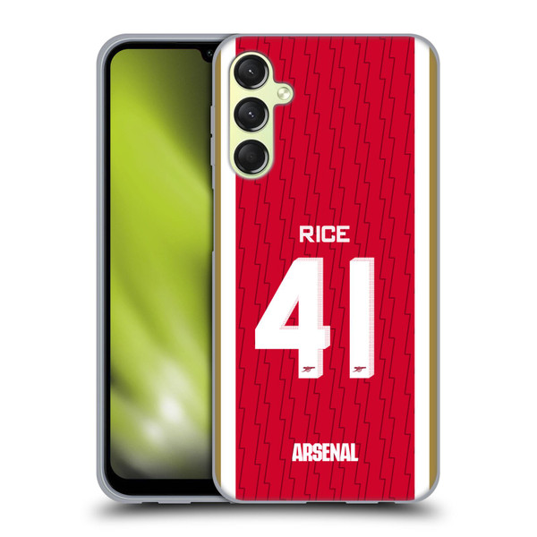 Arsenal FC 2023/24 Players Home Kit Declan Rice Soft Gel Case for Samsung Galaxy A24 4G / M34 5G