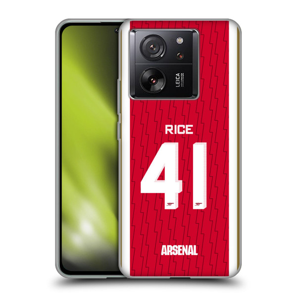 Arsenal FC 2023/24 Players Home Kit Declan Rice Soft Gel Case for Xiaomi 13T 5G / 13T Pro 5G