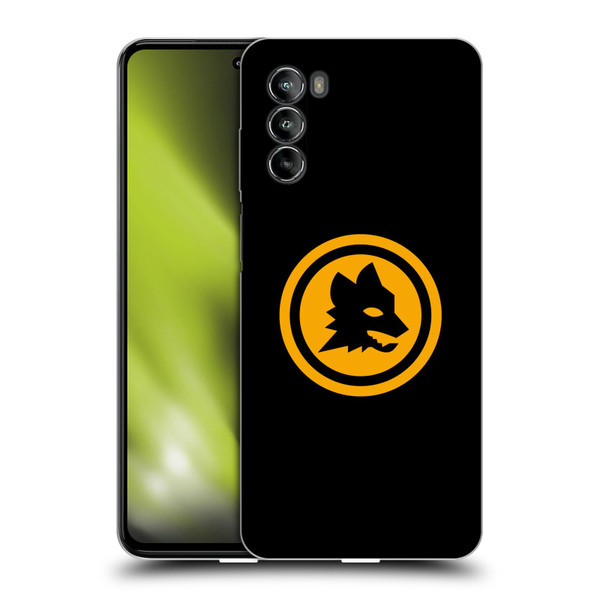 AS Roma Crest Graphics Black And Gold Soft Gel Case for Motorola Moto G82 5G