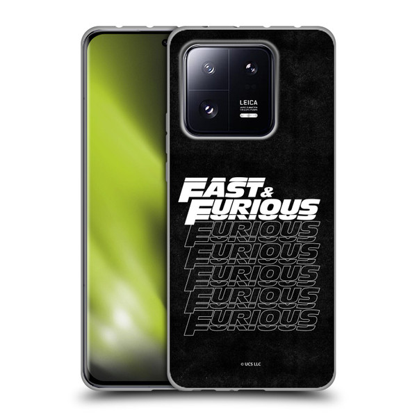 Fast & Furious Franchise Logo Art Black Text Soft Gel Case for Xiaomi 13 Pro 5G