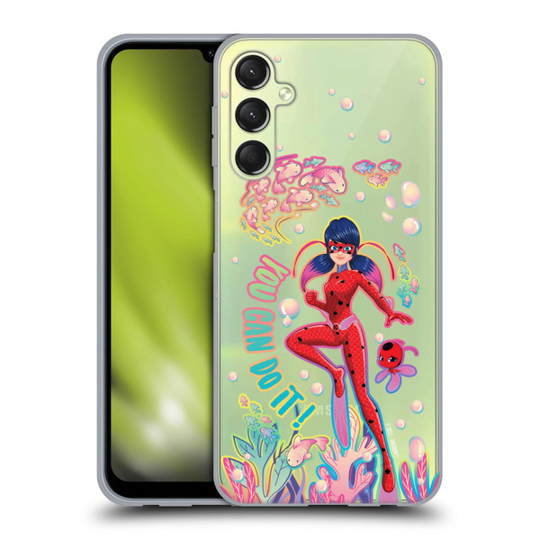 Miraculous Tales of Ladybug & Cat Noir Aqua Ladybug You Can Do It Soft Gel Case for Samsung Galaxy A24 4G / Galaxy M34 5G