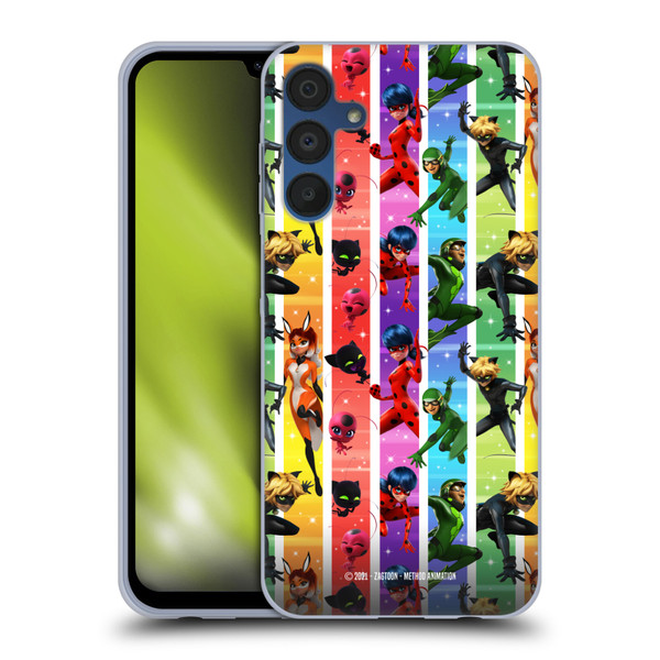 Miraculous Tales of Ladybug & Cat Noir Graphics Pattern Soft Gel Case for Samsung Galaxy A15