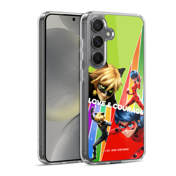 Miraculous Ladybug Graphics Love & Courage Soft Gel Case for Samsung Galaxy S24 5G & MagSafe