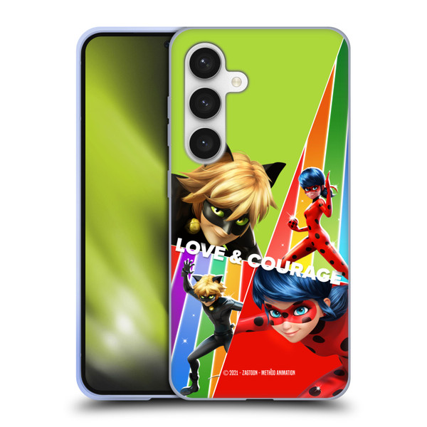Miraculous Tales of Ladybug & Cat Noir Graphics Love & Courage Soft Gel Case for Samsung Galaxy S24 5G