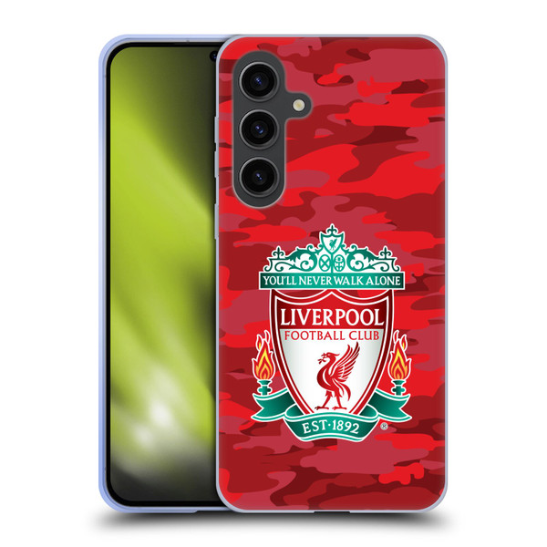 Liverpool Football Club Camou Home Colourways Crest Soft Gel Case for Samsung Galaxy S24+ 5G