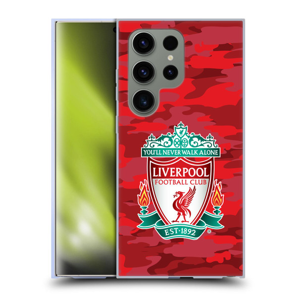 Liverpool Football Club Camou Home Colourways Crest Soft Gel Case for Samsung Galaxy S24 Ultra 5G