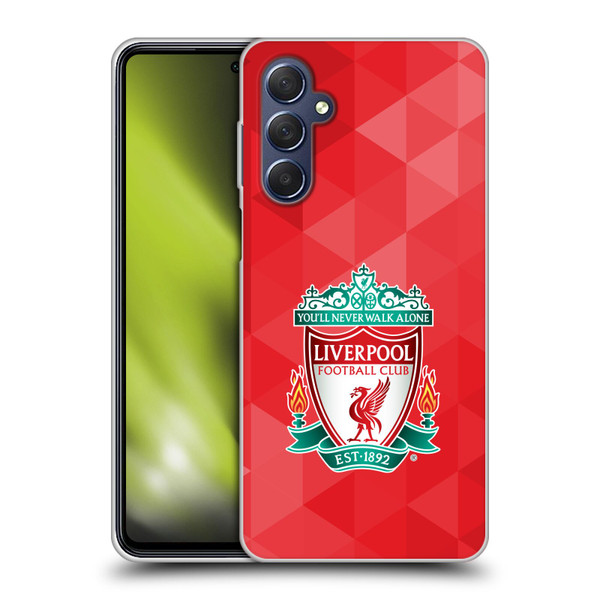 Liverpool Football Club Crest 1 Red Geometric 1 Soft Gel Case for Samsung Galaxy M54 5G